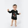 thumbnail image 3 of Yuanyu Matching Family Pajamas Sets Christmas PJ's with Short Sleeve Black Tee and Print Pants, 3 of 7