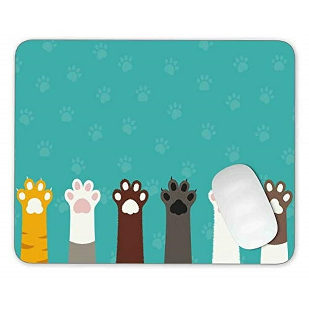 Cat paws Mouse pad Gaming Mouse pad Mousepad Nonslip Rubber Backing