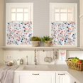 thumbnail image 4 of Colorful Leaves Kitchen Curtains and Valances Set, Blue Red Leaf Pastoral Style Rod Pocket Window Valance 18 Inch Window Curtain Panels for Living Room Bedroom Laundry, 27.5x36in, 3 Pieces, 4 of 7