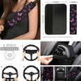 thumbnail image 4 of Jeiento Butterfly 17 Pcs Car Interior Sets, Car Seat Covers Full Set with Floor Mats Carpets Arm Rest Cover Seat Belt Cover Coaster, Universal Fits for Most Truck SUV Sedan Purple, 4 of 8