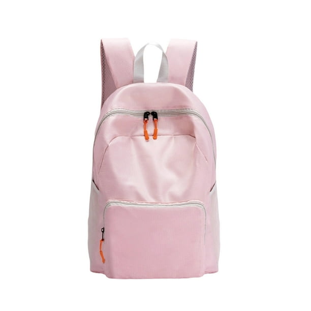 Mochila para Viajes Mochila Portátil Plegable, Bolsa de Viaje Ultraligera de Gran Capacidad, Bolsa de Viaje Plegable Al Aire Libre de Poliéster Rosa