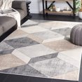 thumbnail image 2 of SAFAVIEH Phoenix Kaelea Geometric Area Rug, Light Grey/Beige Charcoal, 8' x 10', 2 of 7