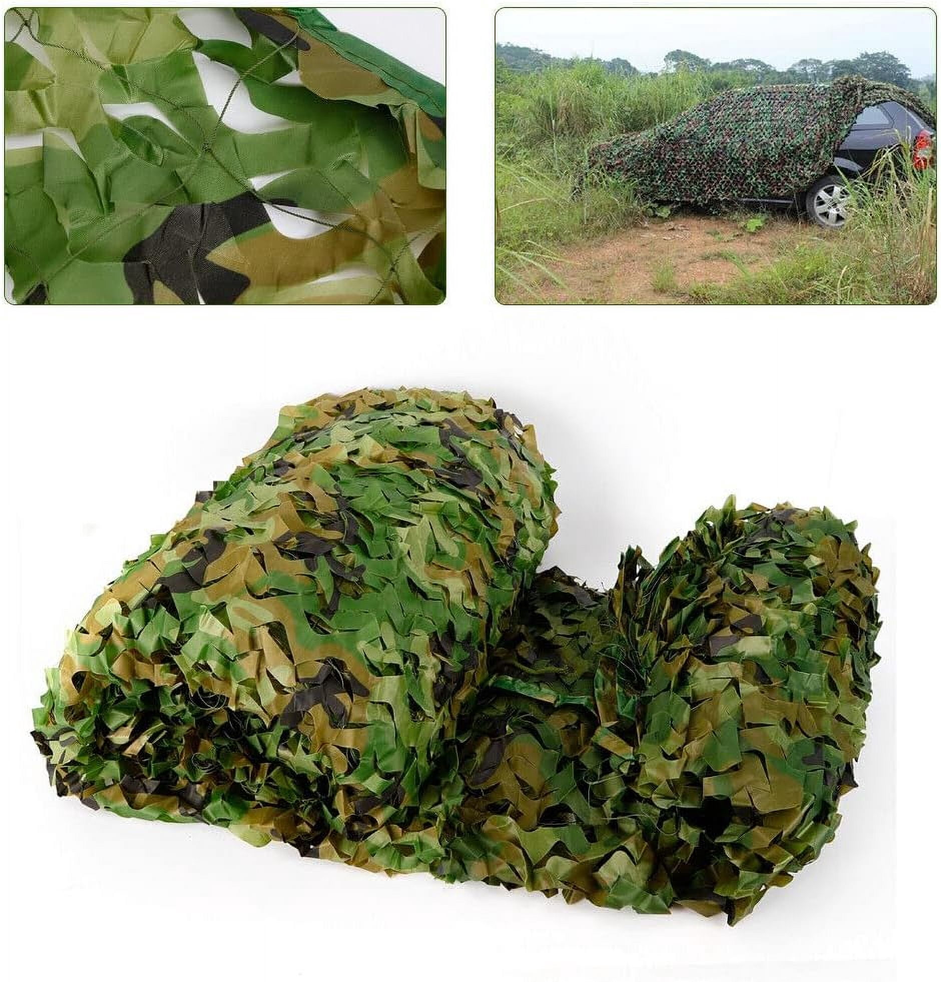 20 x 26FT Camouflage Netting Camo Net Woodland net for Camping Hunting, Camo Netting Camouflage Net Military Mesh Covering Decorations Blinds for Sunshade Camping Shooting Hunting