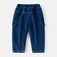 thumbnail image 3 of Kiijoy Infant Boys Pull On Jeans Relaxed Fit Denim Cargo Pants Casual Trousers, Sizes 18-24M, 3 of 3