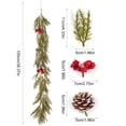 thumbnail image 3 of WDOBM Christmas Decoration, Artificial Pine Garland Berries Pinecones Flexible, Christmas Garland, Red Berry Garland, Pine Cone Garland for Mantel Fireplace Front Door, 3 of 6