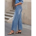 thumbnail image 5 of EMMIOL Women's 2026 Vintage Y2K Distressed Mid Waist Wide Leg Denim Jeans, 5 of 7