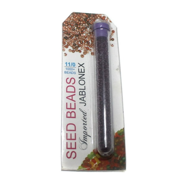 SewLab Imported Jablonex Seed Beads Trans Purple for Jewellery Making, Beading, Embroidery and Art and Crafts, Size 11/0, 1250 Beads/Tube