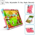 thumbnail image 3 of Kids Case for Samsung Galaxy Tab S8 Plus 2022/S7 FE 2021/S7 Plus 2020 12.4 inch Tablet with Screen Protector Film, Dteck 360 Degree Swivel Handle Grip Stand Rugged Shockproof Case,Colorful Rose, 3 of 9