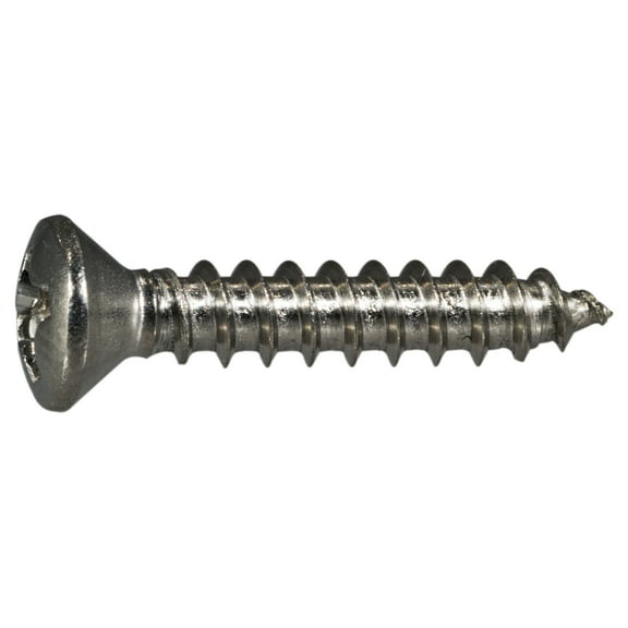#6 x 3/4" 18-8 Stainless Steel Phillips Oval Head Sheet Metal Screws SMSOSS-086