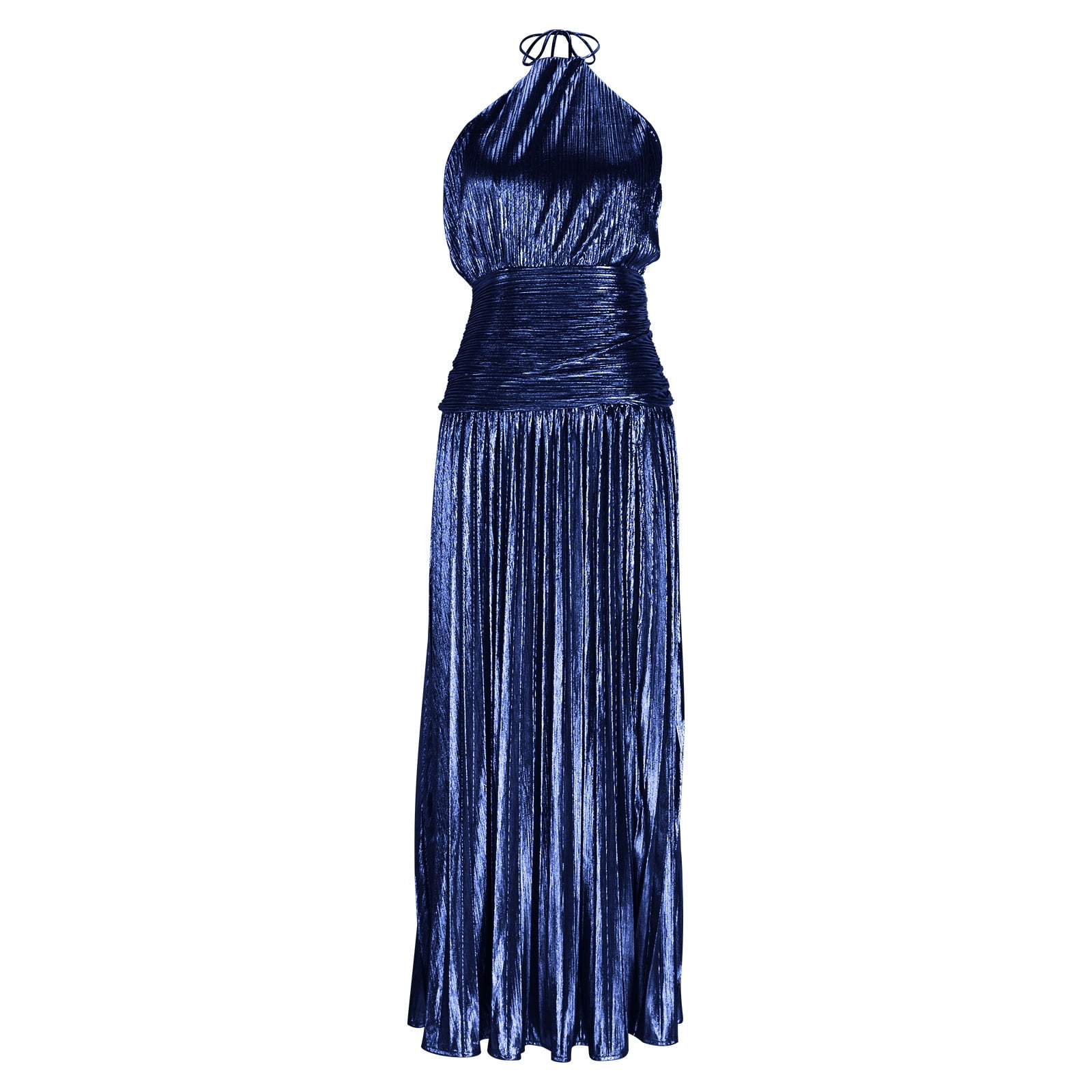 Sentmoon Dress Women Streetwear Womens Summer Dress 2026 Solid Color Slit Regular Fit Spaghetti Strap Women Sundress Beach Accessories Must Haves for Work and Office Blue S