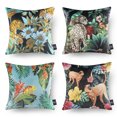thumbnail image 2 of Phantoscope Tropical Series Decorative Throw Pillow Covers, Mysterious Jungle, 18" x 18", Set of 4, 2 of 6