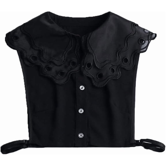 Camicover Womenās Half Shirt Blouse Collar Dectachable Dickey Collar Fake Blouse Collar