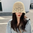 thumbnail image 2 of COCOpeaunt New Simple Girl WeaveSun Hat Wide Brim Floppy Summer Hats for Women Beach Panama Straw Dome Bucket Hat Femme Shade Hat Gift, 2 of 6