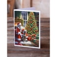 thumbnail image 2 of Weimaraner and Santa Claus Greeting Cards Pack of 8 7 in x 5 in, 2 of 3