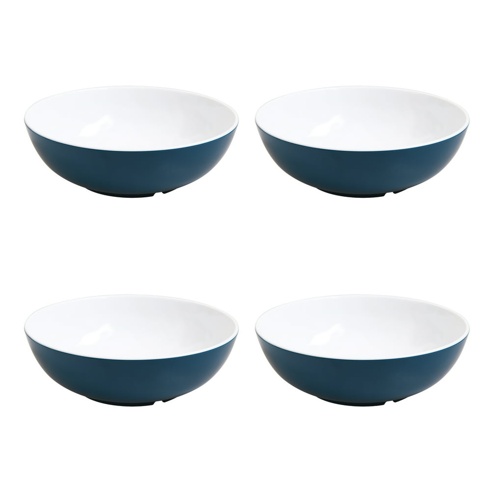 Mainstays Melamine Mix and Match Blue 4Pack Cereal Bowls
