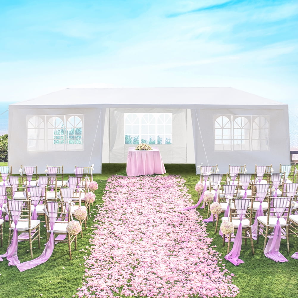 Kadyn 10'x30' Canopy Tent, Camping Tent with 7 Sidewalls, Wedding Party Tent for Outdoor, White Kadyn 10'x30' Canopy Tent, Camping Tent with 7 Sidewalls, Wedding Party Tent for Outdoor, White