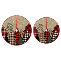 Christmas Tree Skirt, 47inch Christmas Tree Skirt Collar,Christmas Tree Decorations, Rustic Farmhouse Decor Xmas Holiday Home Party Decorations