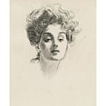 thumbnail image 3 of Charles Dana Gibson 20x24 Black Modern Framed Museum Art Print Titled - Head of a Girl (1882), 3 of 5