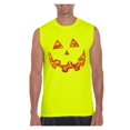 thumbnail image 1 of Mens Halloween Costume Pumpkin Face Ultra Cotton Sleeveless T-Shirt, 1 of 5