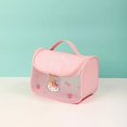 thumbnail image 1 of Sanrio-Bolsa de cosméticos de Hello Kitty, bolso de mano impermeable con lazo de dibujos animados de Anime, bolsas de almacenamiento de gran capacidad, portátil, Kawaii, 1 of 4
