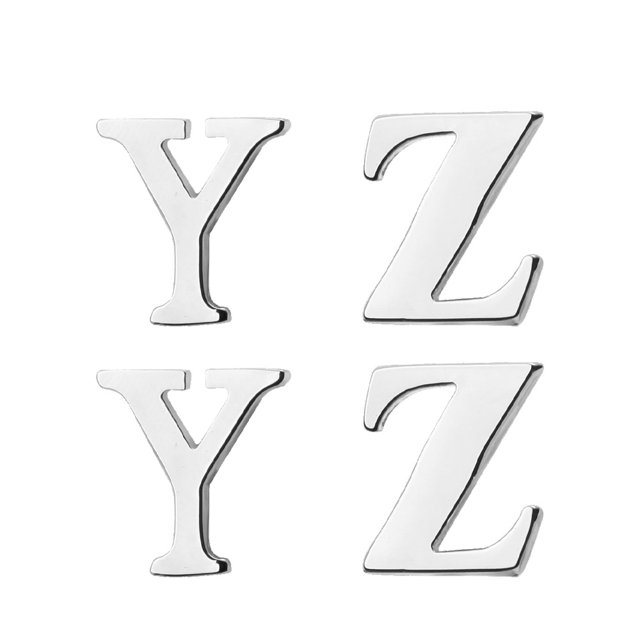 Gemelos con letras del alfabeto para hombre, gemelos, gemelos para hombre, gemelos para hombre para bodas y negocios