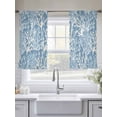 thumbnail image 4 of Blue Coral Coastal Sheer Curtains 45 Inch Length 2 Panels Set, Ocean Nautical Seaside Beach Voile Window Treatment Rod Pocket Small Kitchen Curtains Drapes for Bedroom 52"x45"x2, 4 of 7