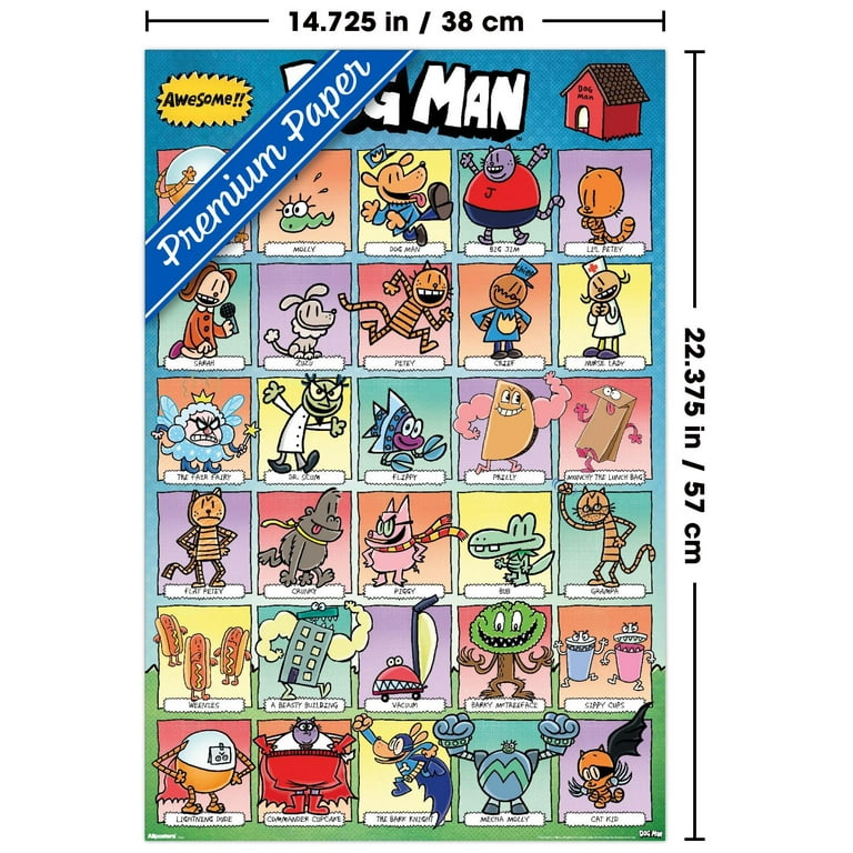 Dog Man - Grid Wall Poster, 14.725