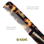 Kent 20T Handmade Folding Pocket Comb for Men, Fine Tooth Hair Comb Straightener for Everyday Grooming Styling Hair, Beard or Mustache, Use Dry or with Balms, Saw Cut, Made in England