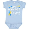 thumbnail image 3 of Inktastic Just Down Right Perfect Down Syndrome Awareness Ribbon Boys or Girls Baby Bodysuit, 3 of 5