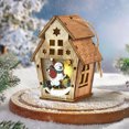 thumbnail image 1 of Deals Christmas Luminous Cabin Window Display Christmas Tree Door Wooden Decoration 2025 New, 1 of 5