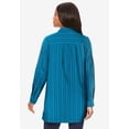 thumbnail image 2 of Roaman's Women's Plus Size Kate Long-Sleeve Crisp Cotton-Blend Button-Front Tunic, 2 of 6