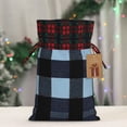 thumbnail image 6 of Color Matching Linen Bundle Mouth Gift Bag Can Be Used For Daily Small Items Midnightblue Buffalo Plaid Check Tartan Scotland_2 Small, 6 of 8