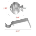 thumbnail image 4 of UTOPIA ALLEY Wall Mounted 3/4 Inch Curtain Rod - Curtain Rods For Windows 28 to 48 Inch, Adjustable Drapery Rods, Nickel Curtain Rods, Bedroom Curtain Rods, Tapestry Poles (Nickel, 28"-48"), 4 of 8