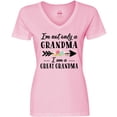 thumbnail image 3 of Inktastic I'm Not Only a Grandma I'm a Great Grandma with Flowers Women's V-Neck T-Shirt, 3 of 5