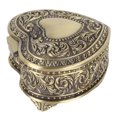thumbnail image 4 of Alloy Jewelry Box, Portable Multipurpose Vintage Jewelry Box Delicate Heart Shape Retro Fluff Lining  For Rings For Anniversary For Dressing Table, 4 of 7