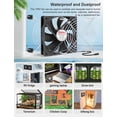 thumbnail image 2 of Ventilador de caja Wathai de 120 mm x 25 mm, resistente al agua, IP67, 12 V, con control de velocidad, 2 of 6