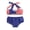 Blue, variant on Inevnen Toddler Girls Two Piece Swimsuit American Flag Star Bathing Suits Beach Baby 4th July Pool Bikini Bathing Suit