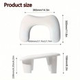 thumbnail image 4 of Manicure Arm Rest for Nails Tech: U-shaped Adjustable Nail Armrest - White PU Leather Hand Stand Rest for Manicurists, 4 of 5