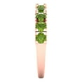 thumbnail image 4 of 1 ctw Wedding Band for Women - 18K Rose Gold Natural Peridot Stackable Eternity Ring, 4 of 6