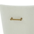 thumbnail image 6 of SAFAVIEH Couture Jakob Boucle Mid Back Adjustable Swivel Desk Chair, Ivory/Gold, 6 of 7