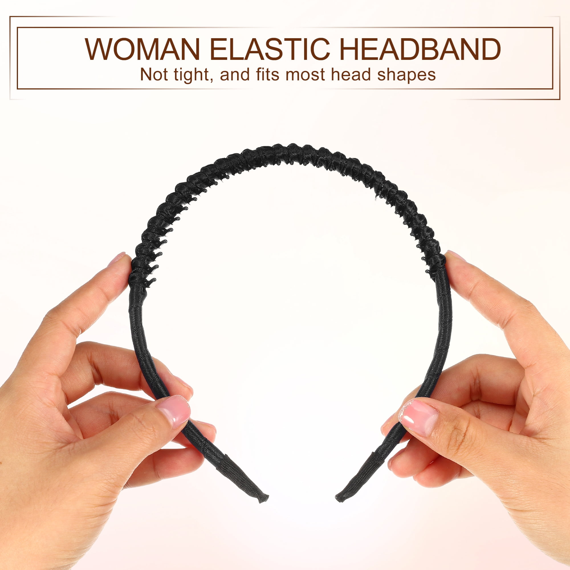 Unique Bargains 4 Pcs Non-slip Braided Teeth Comb Headband