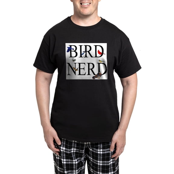 CafePress - Bird Nerd Men's Light Pajamas - Men's Dark Loose Fit Cotton Pajama Set