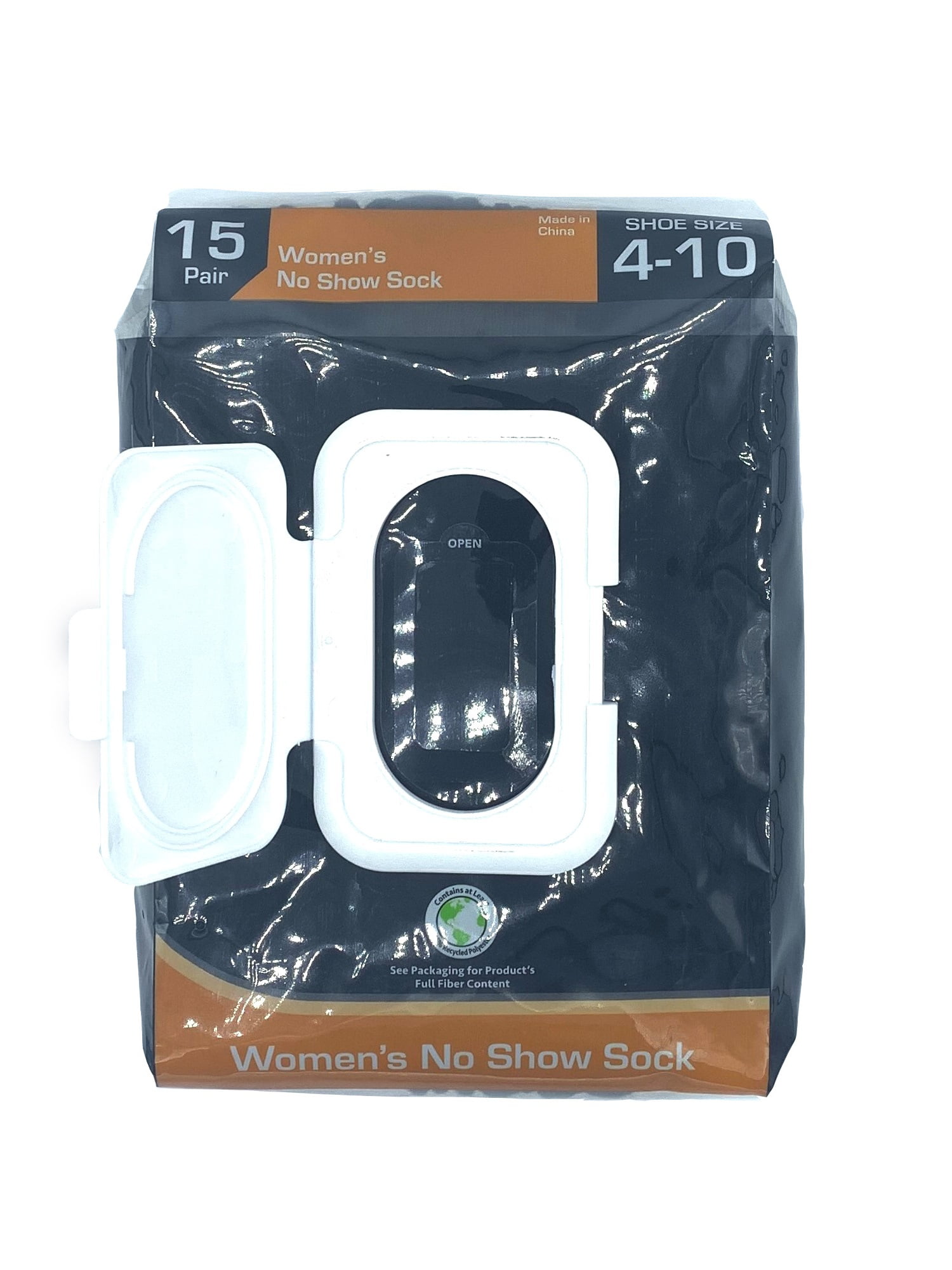 Athletic Works Women's No-Show Socks with Arch Support, 15-Pack