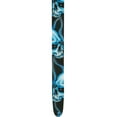 thumbnail image 3 of Perri's 2-1/2" Leather Airbrushed Guitar Strap Smoked Skull, 3 of 5