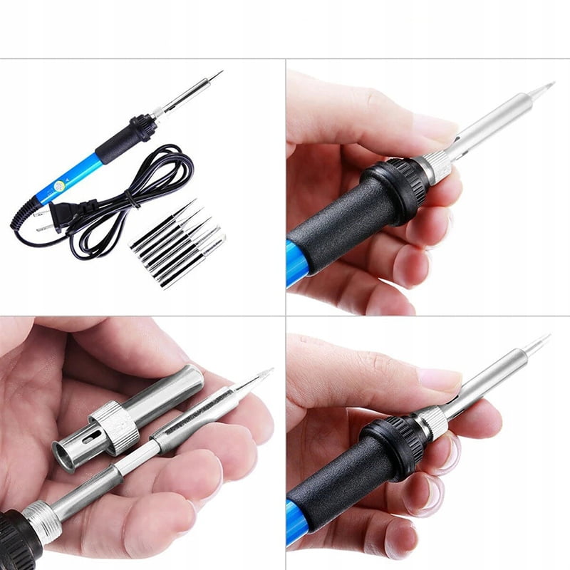 60W Electric Soldering Iron Multimeter Kit with Adjustable Temperature