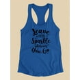 thumbnail image 3 of Leave A Little Sparkle Racerback Tank Women -SPIdeals Designs, Female Large, 3 of 4