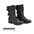 thumbnail image 3 of BURUDANI Women's Ankle Bootie Winter Lace up Mid Calf Military Combat Boots TERRAN BLACK Size 7.5, 3 of 6