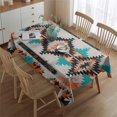 thumbnail image 2 of Colorful Geometric Triangle Diamond Pattern Rectangle Tablecloth 60"x84",Waterproof Polyester Rectangle Table Cloth, Wipeable Spillproof Polyester Tablecloth for Dining, Camping, Indoor and Outdoor, 2 of 5