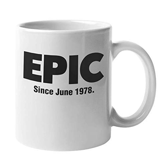 Epic Since June 1978 Awesome Birth Month & Year Coffee & Tea Gift Mug Cup, And Birthday Or Anniversary Gifts For Wife, Husband, Mom, Dad, Grandpa, Grandma, Couple, Men & Women Born In June (11oz)