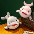 thumbnail image 2 of Fluffy Stuffed Cartoon Dolphin Plush Toys Lovely Soft Animal Whale Pillow Dolls for Children Girls Cute Cushion Birthday Gift, 2 of 8